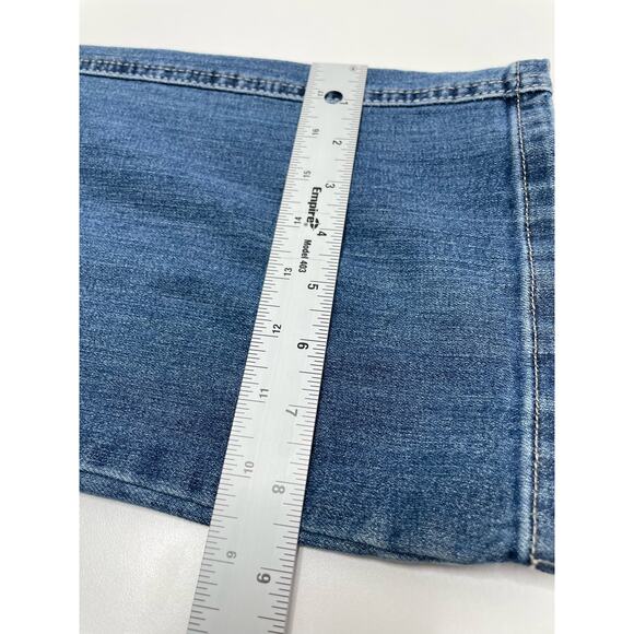 Calvin Klein Whiskered Bootcut Jeans Mid Rise Denim Medium Wash Blue Womens 14 - Picture 10 of 10